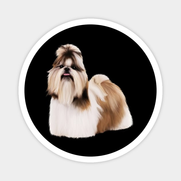 Cute Shih Tzu, Dog Lover Magnet by logiamerch